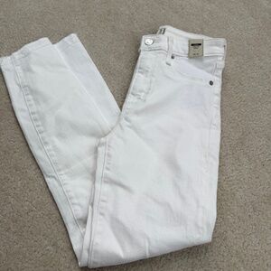 NWT ABERCROMBIE & FITCH WHITR SIMONE HIGH RISE ANKLE JEANS 25